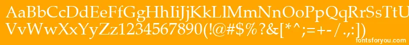 ZapfCalligraphic801Swa Font – White Fonts on Orange Background