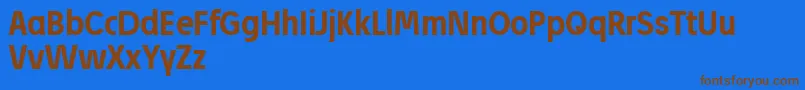 JosefReducedBold Font – Brown Fonts on Blue Background