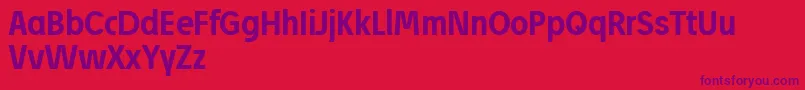 JosefReducedBold Font – Purple Fonts on Red Background
