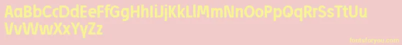 JosefReducedBold Font – Yellow Fonts on Pink Background