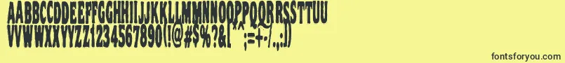 Vtcnightofthestretcheddead Font – Black Fonts on Yellow Background