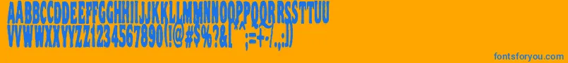 Vtcnightofthestretcheddead Font – Blue Fonts on Orange Background