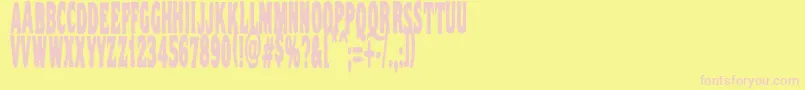 Vtcnightofthestretcheddead Font – Pink Fonts on Yellow Background