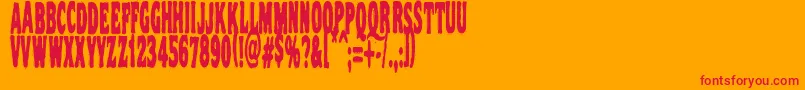 Vtcnightofthestretcheddead Font – Red Fonts on Orange Background