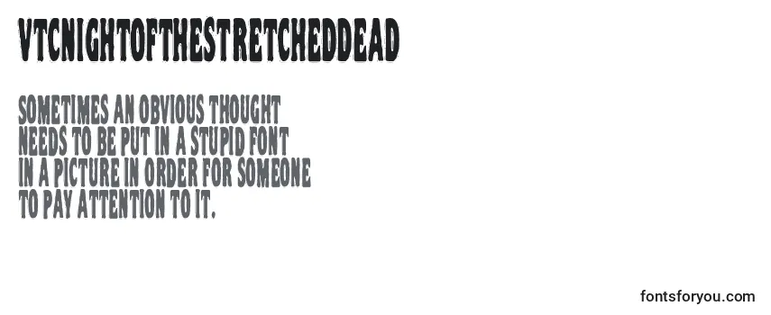 Review of the Vtcnightofthestretcheddead Font