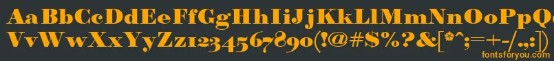 Paragonnordultraboldctt Font – Orange Fonts on Black Background