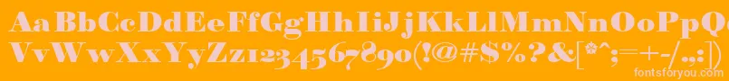 Paragonnordultraboldctt Font – Pink Fonts on Orange Background