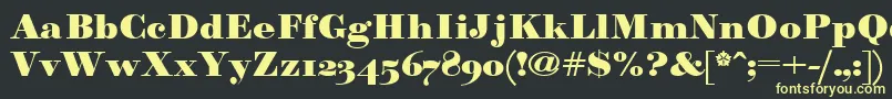 フォントParagonnordultraboldctt – 黒い背景に黄色の文字