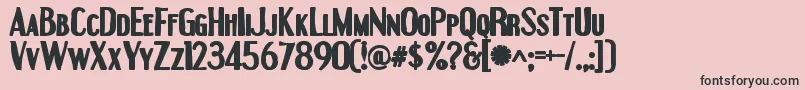 Engebrechtreink Font – Black Fonts on Pink Background