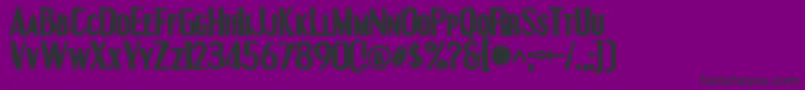 Engebrechtreink-Schriftart – Schwarze Schriften auf violettem Hintergrund