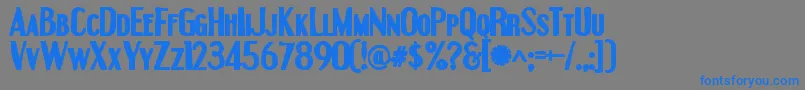 Engebrechtreink Font – Blue Fonts on Gray Background