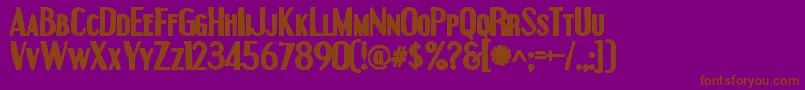 Engebrechtreink Font – Brown Fonts on Purple Background