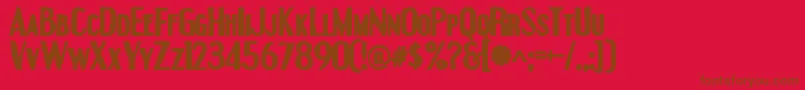 Engebrechtreink Font – Brown Fonts on Red Background