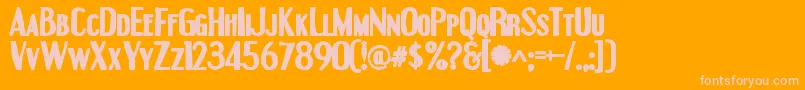 Engebrechtreink Font – Pink Fonts on Orange Background