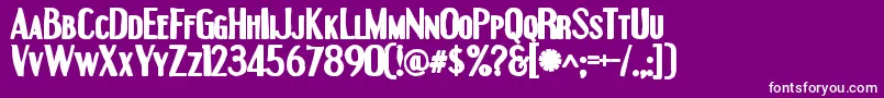 Engebrechtreink Font – White Fonts on Purple Background