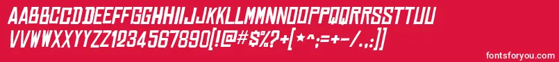 ChineserocksrgItalic Font – White Fonts on Red Background