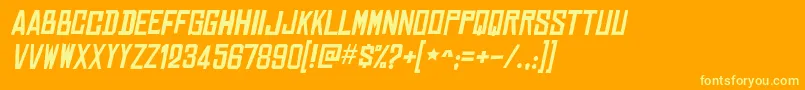 Więcej informacji o czcionce ChineserocksrgItalic Czcionka ChineserocksrgItalic – żółte czcionki na pomarańczowym tle
