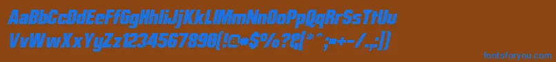 Mrbobl Font – Blue Fonts on Brown Background