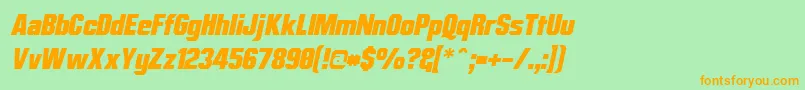 Mrbobl Font – Orange Fonts on Green Background