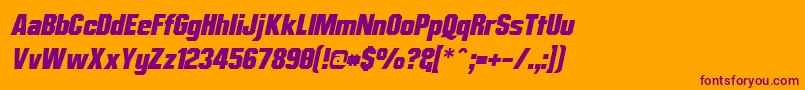 Шрифт Mrbobl – фиолетовые шрифты на оранжевом фоне