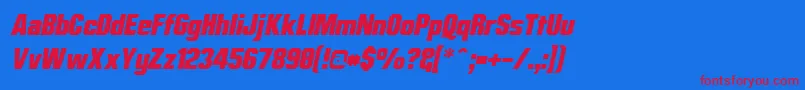 Mrbobl Font – Red Fonts on Blue Background