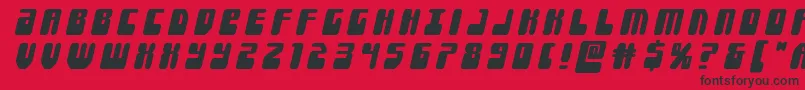 Forcemajeuretitleital Font – Black Fonts on Red Background