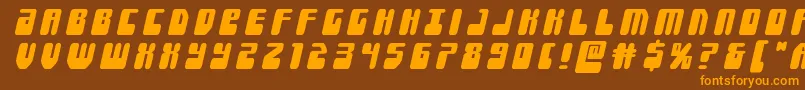 Forcemajeuretitleital Font – Orange Fonts on Brown Background