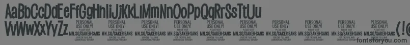 SakersansboldPersonalUse Font – Black Fonts on Gray Background