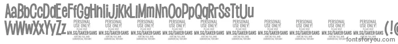 SakersansboldPersonalUse Font – Gray Fonts on White Background