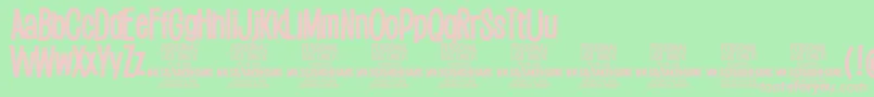 SakersansboldPersonalUse Font – Pink Fonts on Green Background