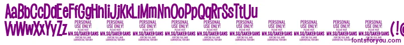 SakersansboldPersonalUse Font – Purple Fonts on White Background