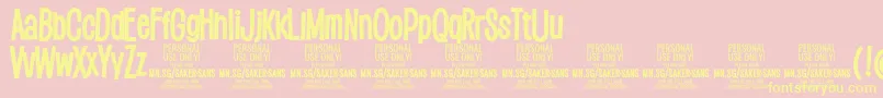 SakersansboldPersonalUse Font – Yellow Fonts on Pink Background