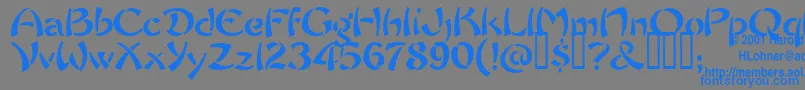 ChowFun Font – Blue Fonts on Gray Background