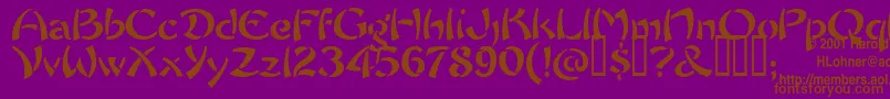 ChowFun Font – Brown Fonts on Purple Background