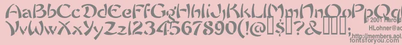 ChowFun Font – Gray Fonts on Pink Background
