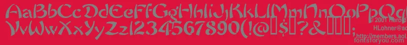 ChowFun Font – Gray Fonts on Red Background