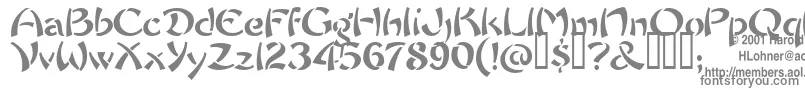 フォントChowFun – 白い背景に灰色の文字