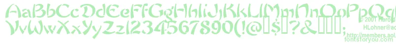 ChowFun-Schriftart – Grüne Schriften auf weißem Hintergrund