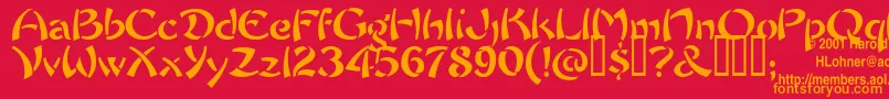 ChowFun Font – Orange Fonts on Red Background