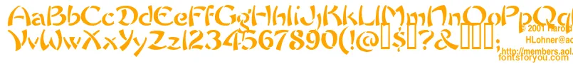 ChowFun Font – Orange Fonts on White Background