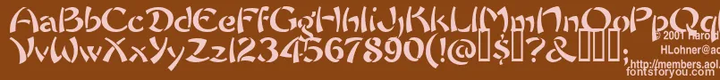 Шрифт ChowFun – розовые шрифты на коричневом фоне