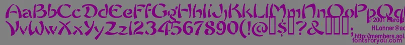 ChowFun Font – Purple Fonts on Gray Background