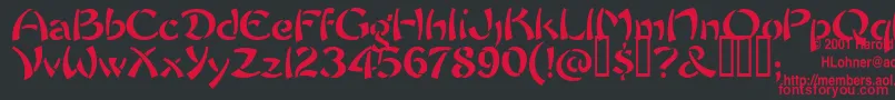 ChowFun Font – Red Fonts on Black Background