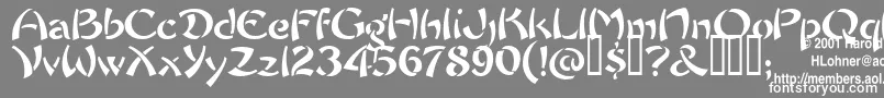 ChowFun Font – White Fonts on Gray Background