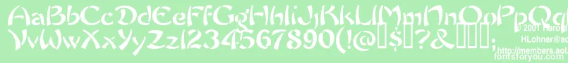 ChowFun Font – White Fonts on Green Background