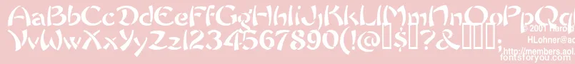 フォントChowFun – ピンクの背景に白い文字