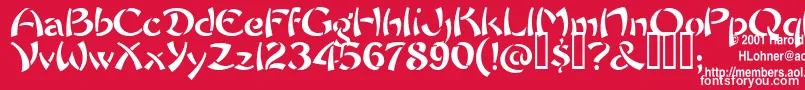 ChowFun Font – White Fonts on Red Background