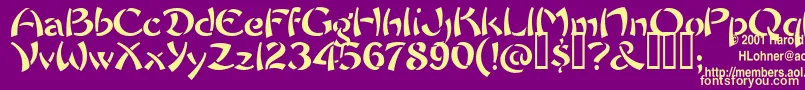 ChowFun Font – Yellow Fonts on Purple Background