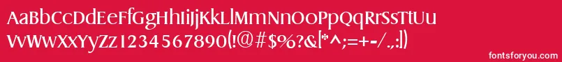 DragonRegular Font – White Fonts on Red Background