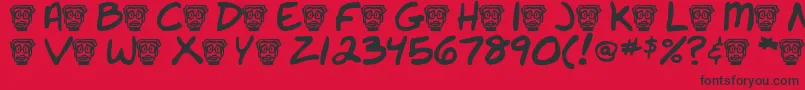 NatesChoice Font – Black Fonts on Red Background